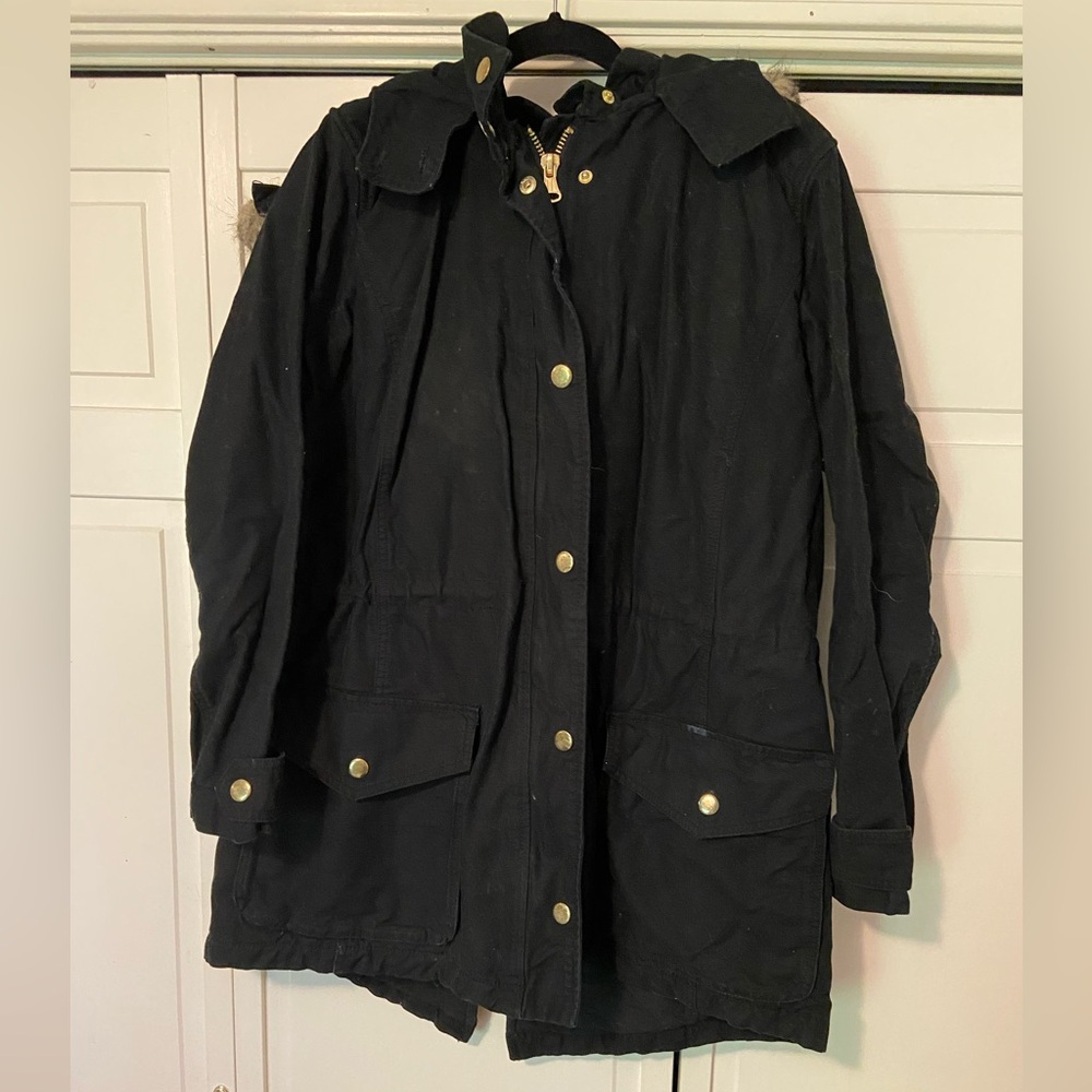 GAP Factory Black Utility Jacket with Hood